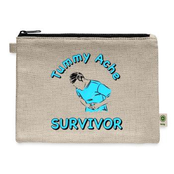 Tummy Ache Survivor - Hemp Carry All Pouch - natural - Front