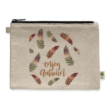 Pine tree leaves - Hemp Carry All Pouch - natural - Front