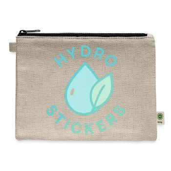 HydroLeaf Water Drop Logo - Hemp Carry All Pouch - natural - Front