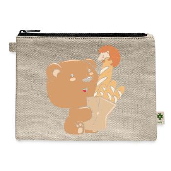 French Bread Baguette - Hemp Carry All Pouch - natural - Front