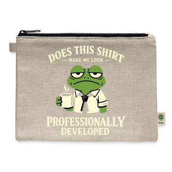 Frog Programmer Coffee Tee - Hemp Carry All Pouch - natural - Front