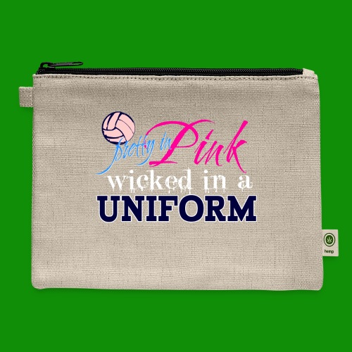 Volleyball Wicked in a Uniform - Hemp Carry All Pouch