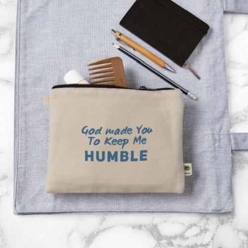 Christian Humility (blue) - Hemp Carry All Pouch