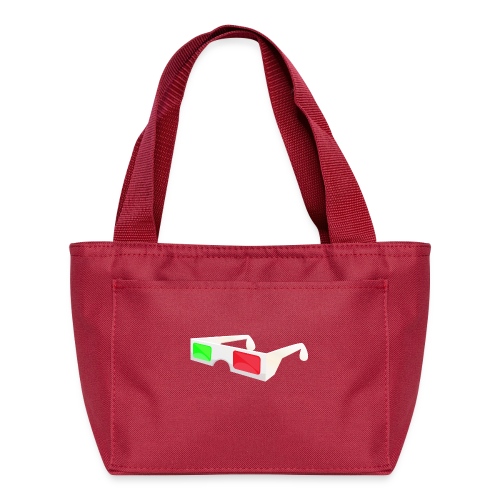 3D red green glasses - Recycled Lunch Bag