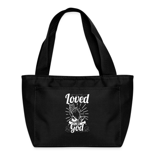 Loved By God - Alt. Design (White Letters) - Recycled Lunch Bag