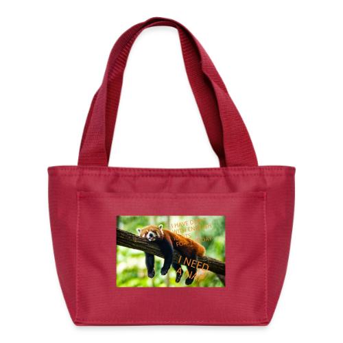 Fox napping meme - Recycled Insulated Lunch Bag