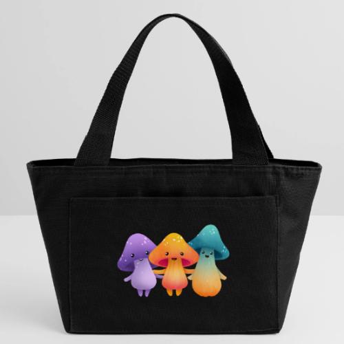 Cheerful Mushroom Friends - Recycled Insulated Lunch Bag