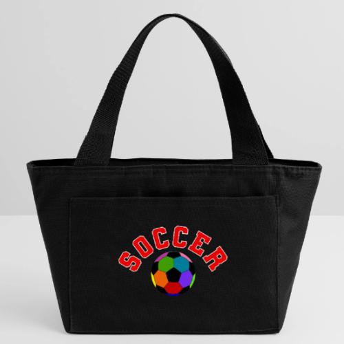 Soccer: Colorful Kick - Recycled Insulated Lunch Bag