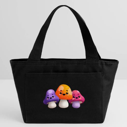 Colorful Mushroom Companions - Recycled Insulated Lunch Bag
