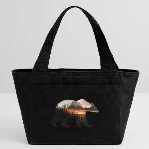 Canada Bear: fiery tones - Recycled Insulated Lunch Bag