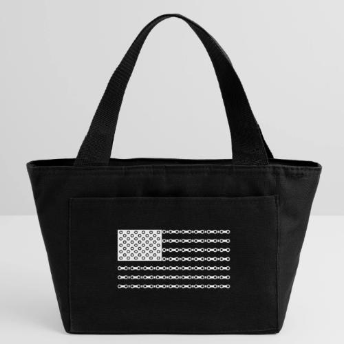 Bicycle Chain American Flag - Recycled Insulated Lunch Bag