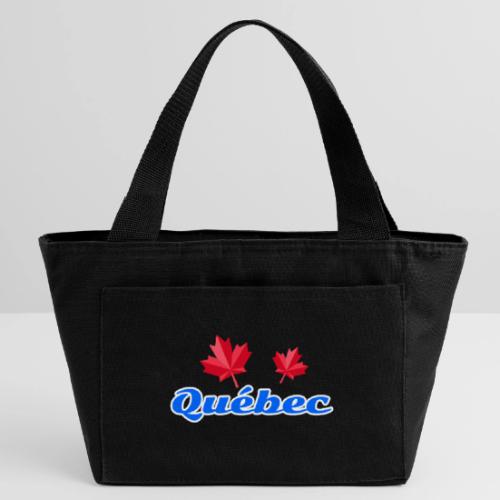 Québec with two red maple leaves - Recycled Insulated Lunch Bag