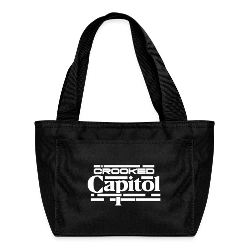 Crooked Capitol Logo White - Recycled Lunch Bag