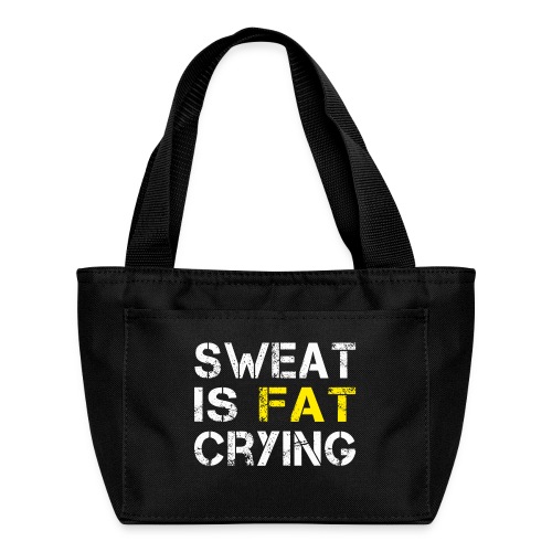 Sweat is Fat Crying T Shirt - Recycled Insulated Lunch Bag