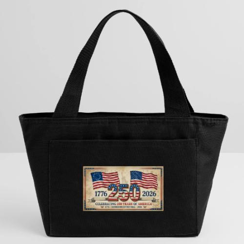 USA 250th Anniversary Flags Emblem - Recycled Insulated Lunch Bag