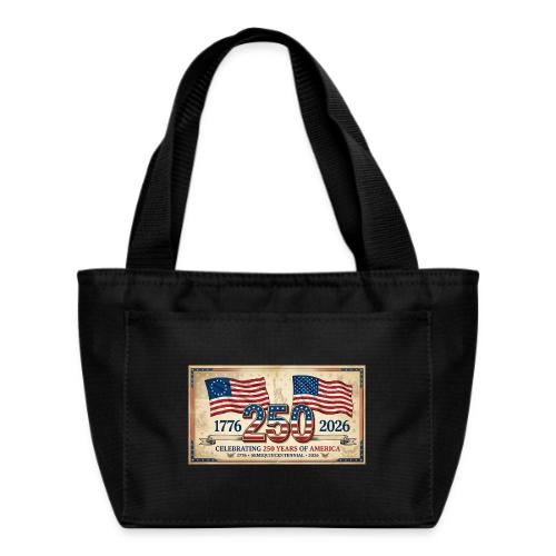 USA 250th Anniversary Flags Emblem - Recycled Insulated Lunch Bag