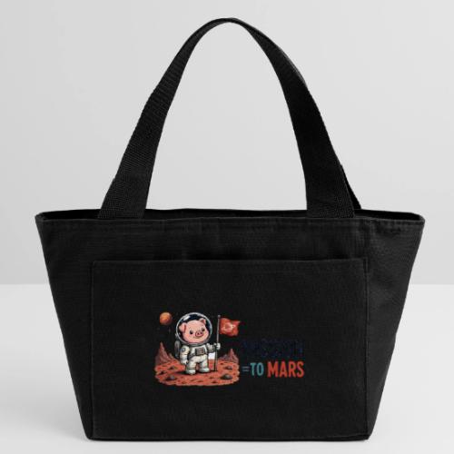 Mission To Mars Space Pig - Recycled Insulated Lunch Bag