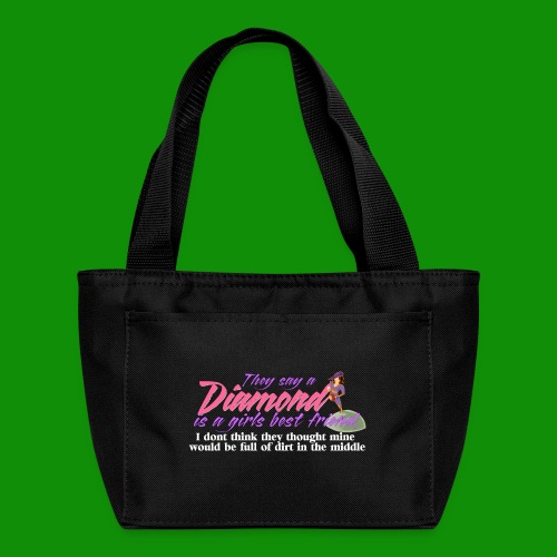 Softball Diamond is a girls Best Friend - Recycled Lunch Bag
