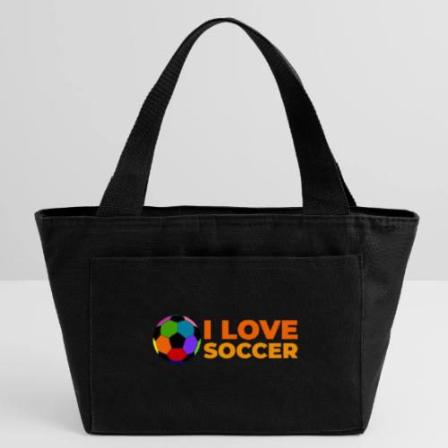I Love Soccer - Recycled Insulated Lunch Bag