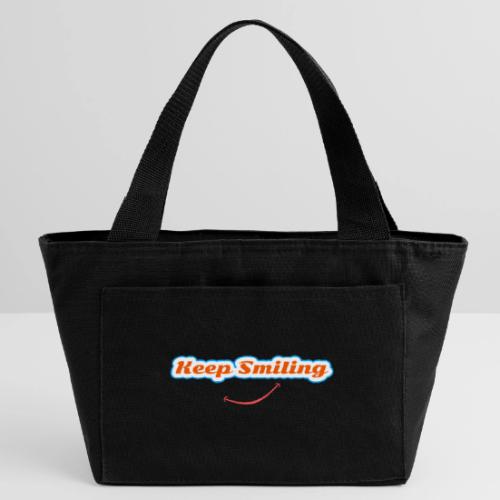 Keep Smiling Positive Vibes Graphic - Recycled Insulated Lunch Bag