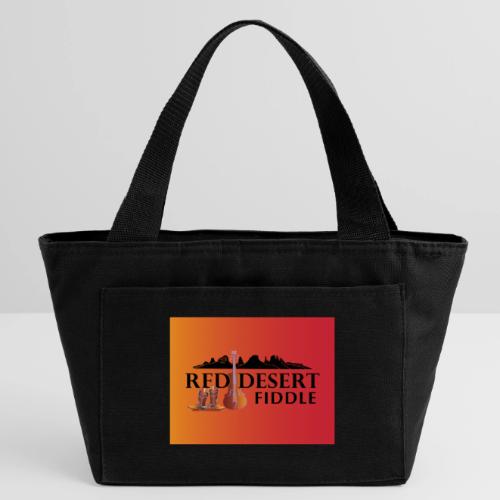 Red Desert Fiddle - Black Text Transfer Patch - Recycled Insulated Lunch Bag