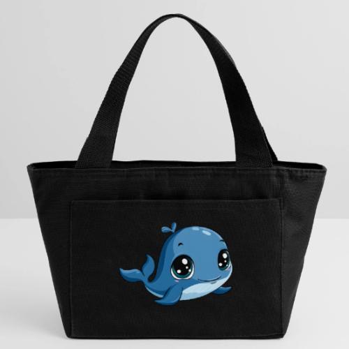 Smiling Blue Baby Whale - Recycled Insulated Lunch Bag