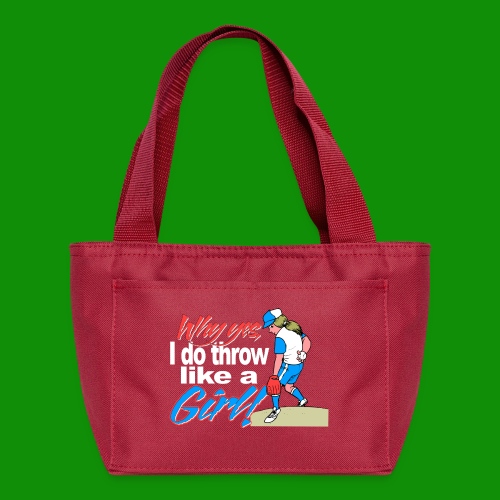 Softball Throw Like a Girl - Recycled Insulated Lunch Bag