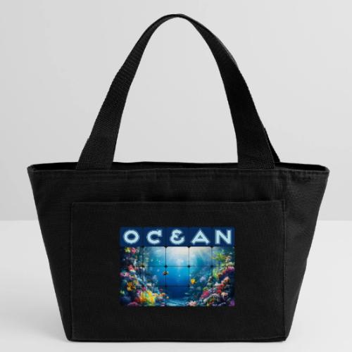 Ocean: Neon Reef Glow - Recycled Insulated Lunch Bag