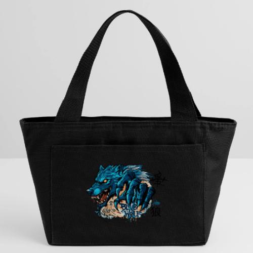 Blue Wolf Graffiti Street Art - Recycled Insulated Lunch Bag