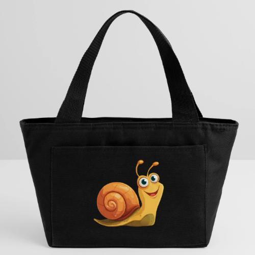 Happy Cartoon Snail with a Smile - Recycled Insulated Lunch Bag