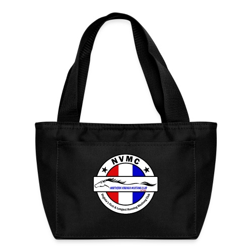 Circle logo on white with black border - Recycled Lunch Bag