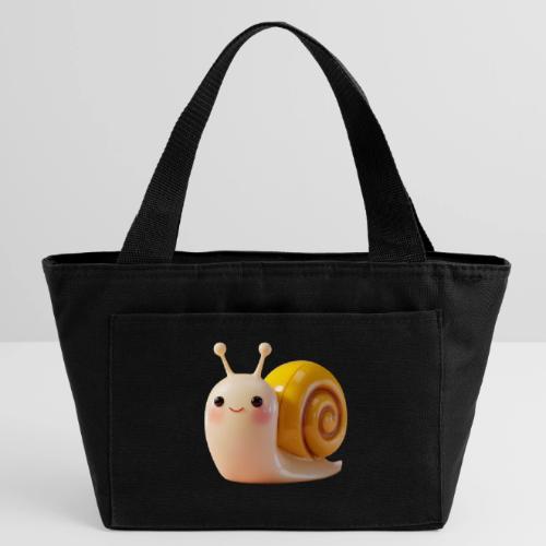 Sweet Cartoon Baby Snail Full of Joy - Recycled Insulated Lunch Bag