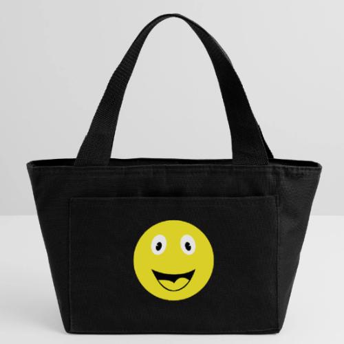 Yellow Happy Face Print - Recycled Insulated Lunch Bag