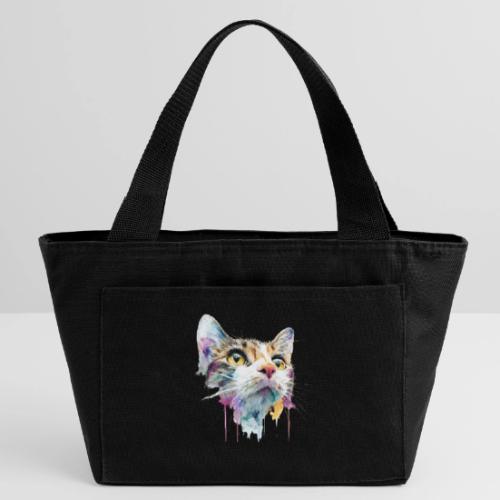 Chromatic Cat Splash - Recycled Insulated Lunch Bag