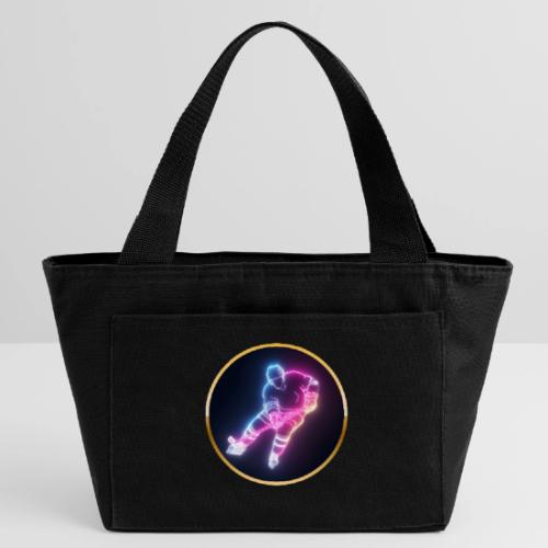 Hockey: Neon Ice Striker - Recycled Insulated Lunch Bag