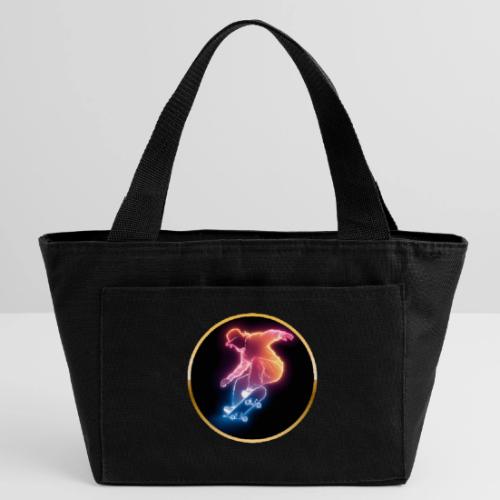 Skateboarding: Golden Trick Rider - Recycled Insulated Lunch Bag