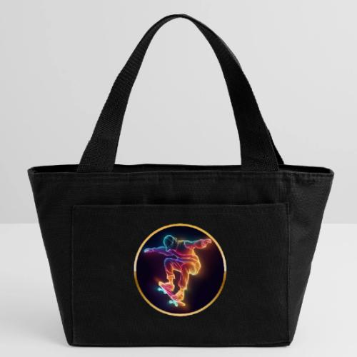 Skateboarding: Midnight Neon Skater - Recycled Insulated Lunch Bag
