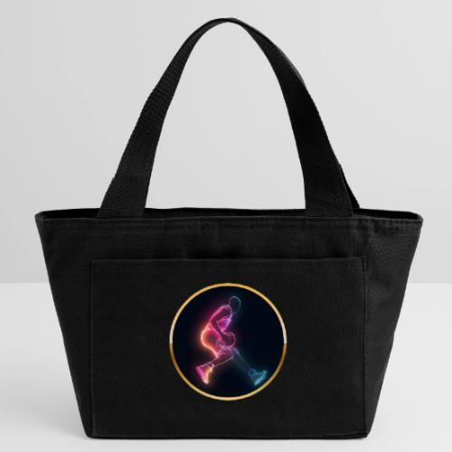 Basketball: Golden Court Glow - Recycled Insulated Lunch Bag