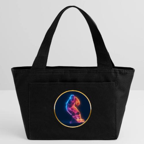 Hockey: Neon Hockey Sketch - Recycled Insulated Lunch Bag