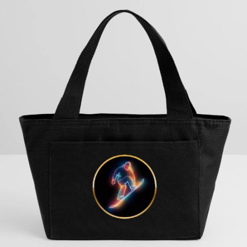 Golden Neon Snowboard - Recycled Insulated Lunch Bag