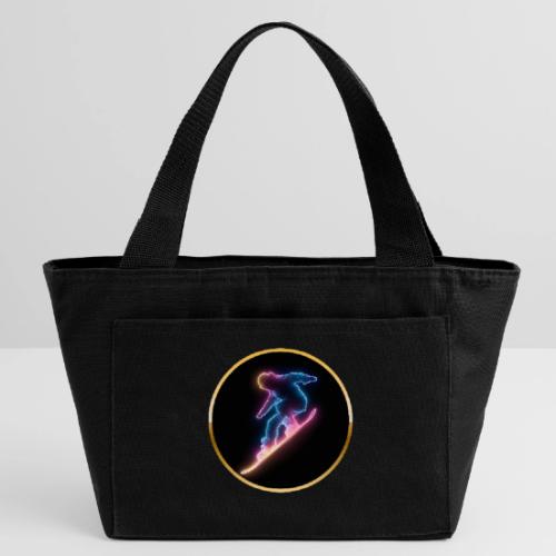 Snowboarding: Neon Snow Drift - Recycled Insulated Lunch Bag