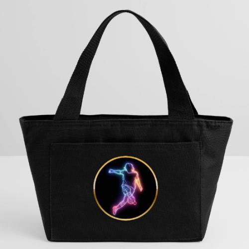 Soccer: Neon Goal Fusion - Recycled Insulated Lunch Bag