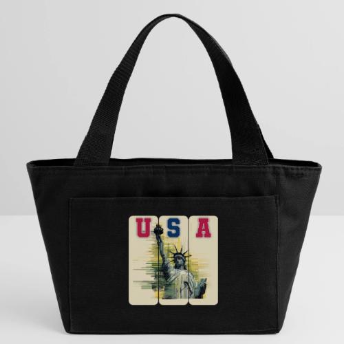 Art illustration of the Statue of Liberty - Recycled Insulated Lunch Bag