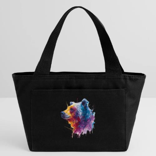 Watercolor Bear Portrait - Recycled Insulated Lunch Bag