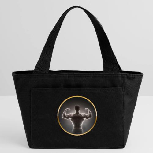 Bodybuilding: Neon Strength Frame - Recycled Insulated Lunch Bag