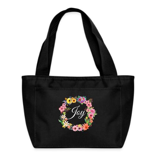 Joy Motivational Floral Gift - Recycled Insulated Lunch Bag
