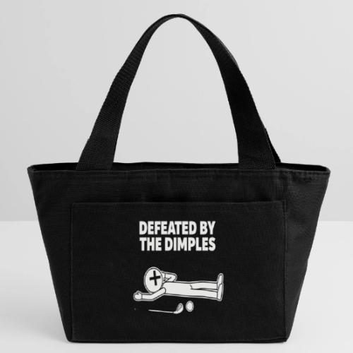 Defeated By The Dimples - Golf Humor Tee - Recycled Insulated Lunch Bag