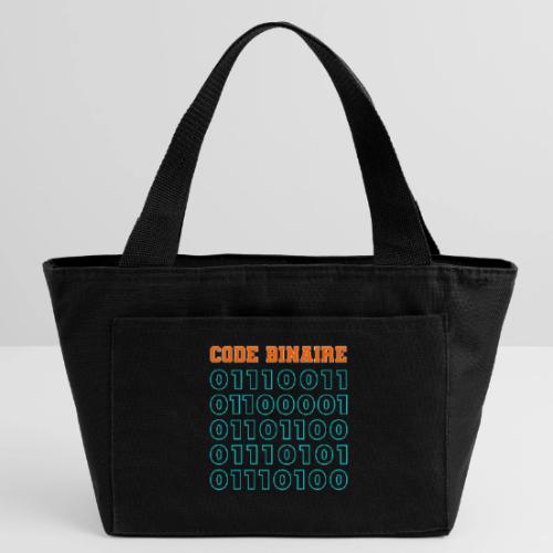Hi in binary code - Recycled Insulated Lunch Bag