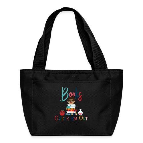 Kids Children Books Check Em Out T-Shirt - Recycled Lunch Bag