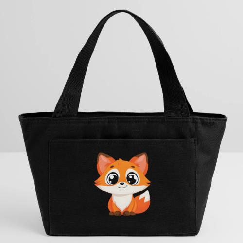 Adorable Cartoon Fox with Big Innocent Eyes - Recycled Insulated Lunch Bag